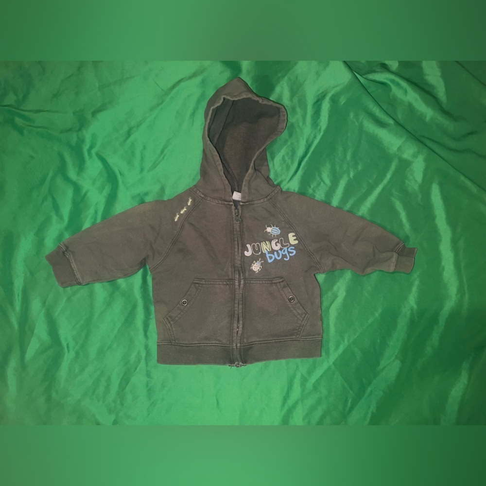 Koala Kids Jungle Boys Hoodie - Dark Green size 12 Months